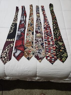 Men's Patterned Silk Tie - Multicolor